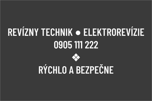 Biela moderná nálepka na auto: REVÍZNY TECHNIK - ELEKTROREVÍZIE, odborné revízie elektrických zariadení a bleskozvodov, nápis s telefónom